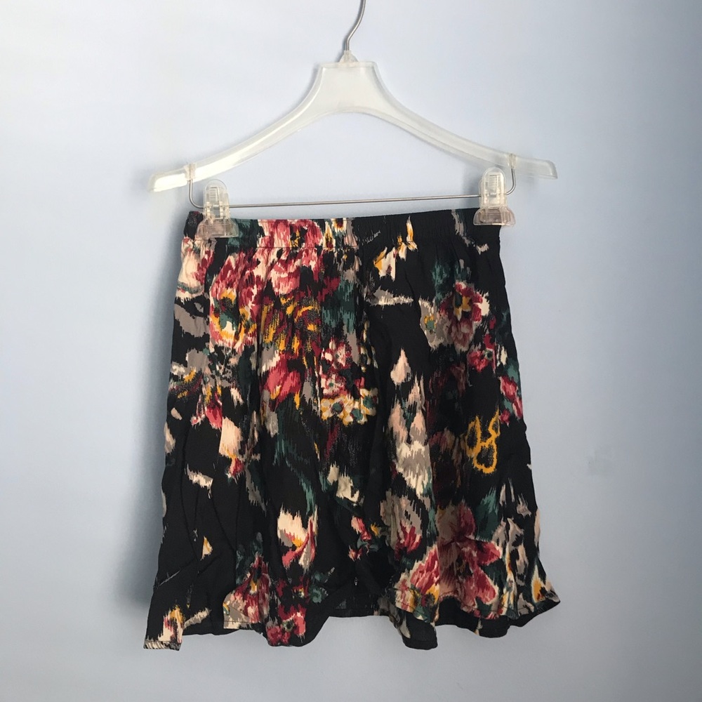 flowy floral skater skirt